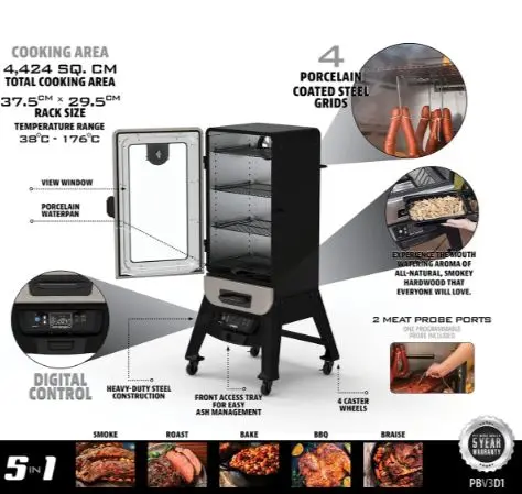 Pit Boss 3-Series Vertical Digital Smoker - PBV3D1 3