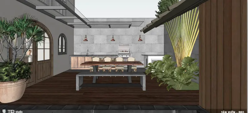 ban-ve-mau-bep-ngoai-troi