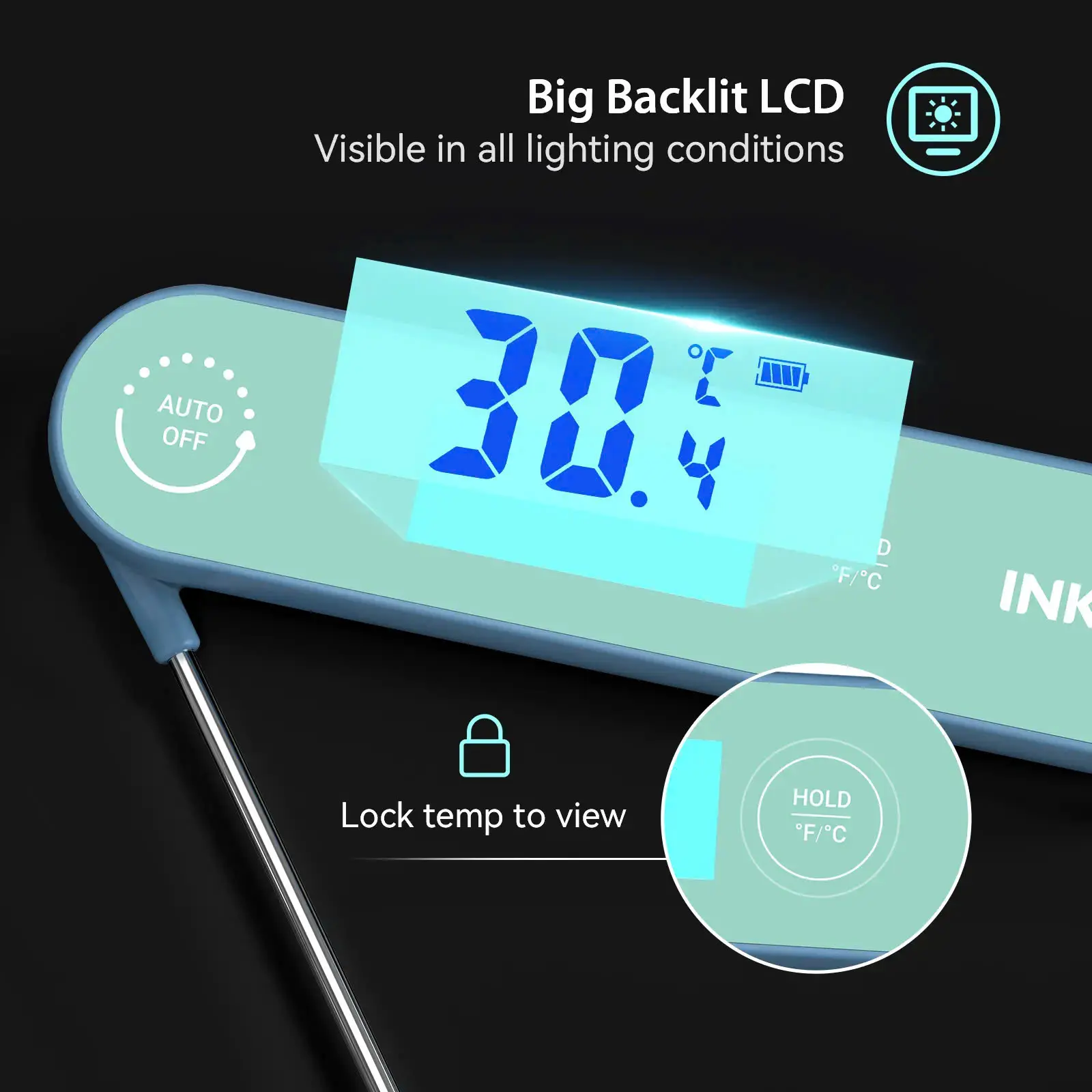 Nhiệt kế thực phẩm kỹ thuật số Inkbird Digital Thermometer IHT-1K (2) Nhiệt kế thực phẩm kỹ thuật số Inkbird Digital Thermometer IHT-1K (2)