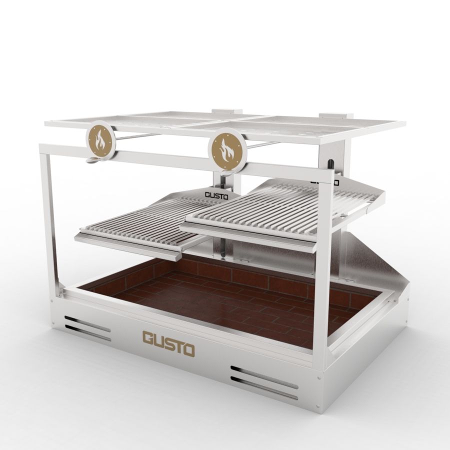 Bếp nướng than nhà hàng Argentine double parrila built-in Gusto GHDP3V2 (2) Bếp nướng than nhà hàng Argentine double parrila built-in Gusto GHDP3V2 (2)