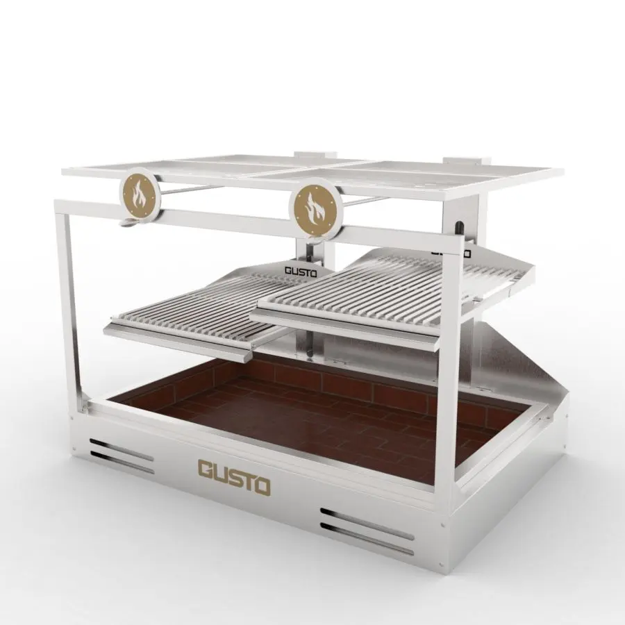 Bếp nướng than nhà hàng Argentine double parrila built-in Gusto GHDP3V2 (2) Bếp nướng than nhà hàng Argentine double parrila built-in Gusto GHDP3V2 (2)