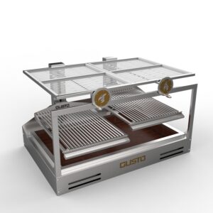 Bếp nướng than nhà hàng Argentine double parrila built-in Gusto GHDP3V2