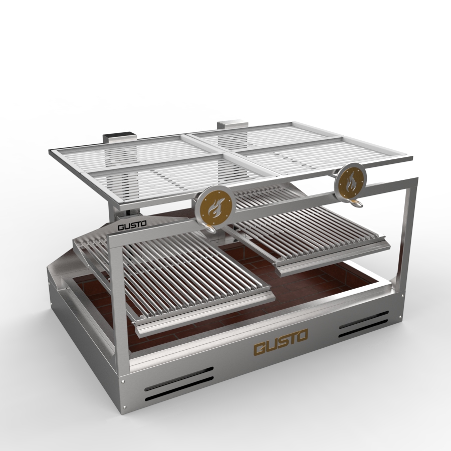 Bếp nướng than nhà hàng Argentine double parrila built-in Gusto GHDP3V2 Bếp nướng than nhà hàng Argentine double parrila built-in Gusto GHDP3V2