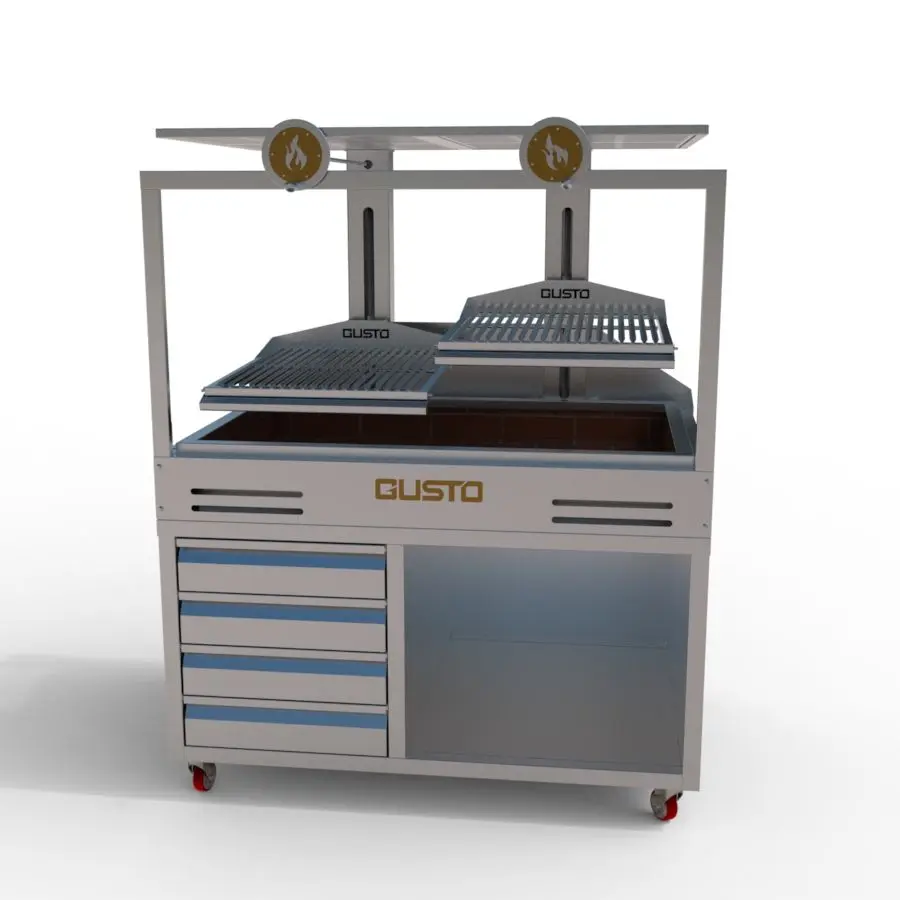 Bếp nướng than nhà hàng Argentine double parrilla có chân tủ GADPC4V1 (10) Bếp nướng than nhà hàng Argentine double parrilla có chân tủ GADPC4V1 (10)