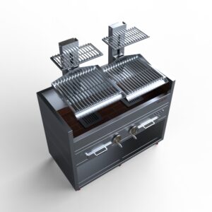 Gusto Argentine double parrilla w cabinet commercial grill-1