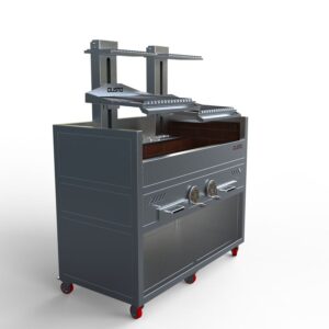 Gusto Argentine double parrilla w cabinet commercial grill-2