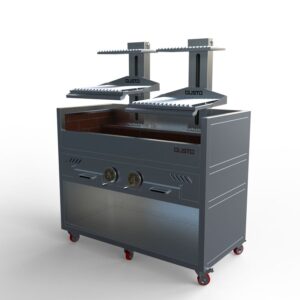 Gusto Argentine double parrilla w cabinet commercial grill-4