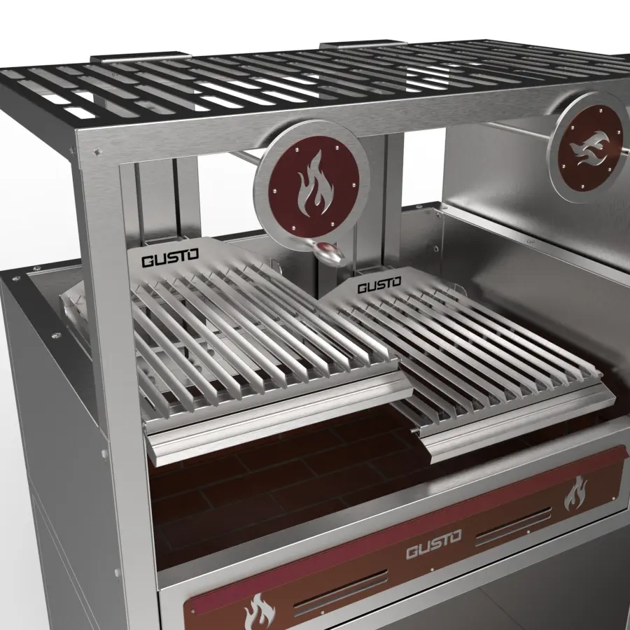 Gusto commercial charcoal oven grill and Argentine grill combo-1 Gusto commercial charcoal oven grill and Argentine grill combo-1