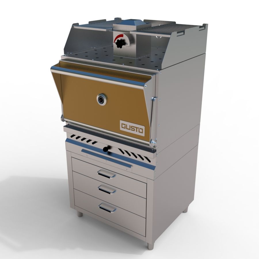 Gusto commercial charcoal oven grill w drawers - GCO L301 -1 Gusto commercial charcoal oven grill w drawers - GCO L301 -1