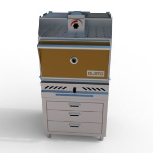 Gusto commercial charcoal oven grill w drawers - GCO L301 -3
