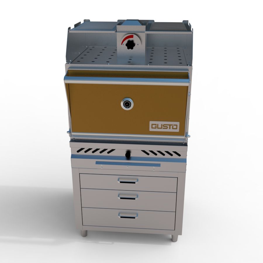 Gusto commercial charcoal oven grill w drawers - GCO L301 -3 Gusto commercial charcoal oven grill w drawers - GCO L301 -3