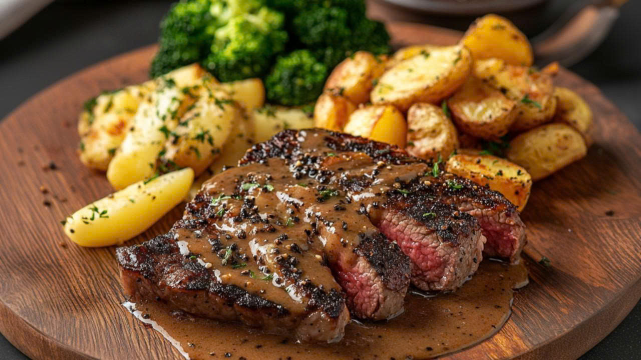 beefsteak with black pepper sauce