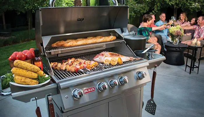 lò nướng gas Bull ngoài trời chuyên nướng thịt BBQ