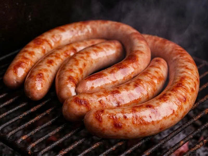 xúc xích Đức cũng là một món nướng phổ biến có thể thử tại nhà