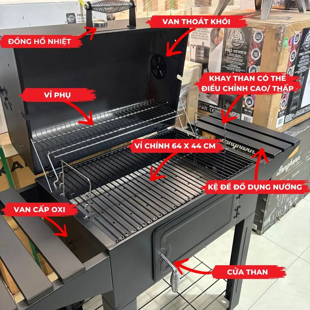 Cấu tạo bếp nướng than BBQ ngoài trời