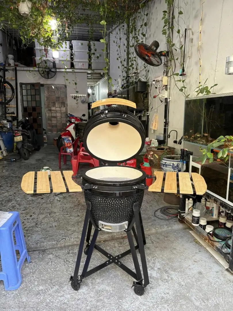 Lò nướng than Gusto bằng gốm nhỏ gọn nhiệt cao