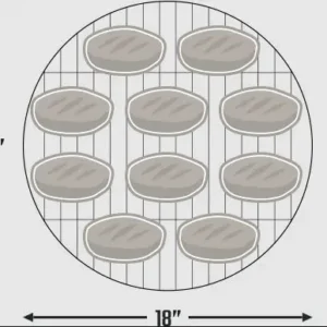 Kích thước vỉ nướng Lò nướng than xông khói Oklahoma Joe Bronco Drum Smoker