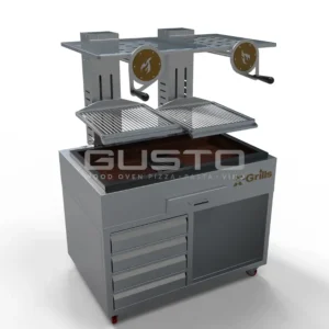 Bếp nướng than hoa cho nhà hàng Gusto Double Parrilla w Cabinet