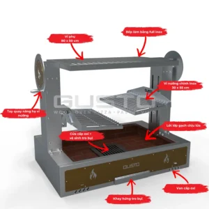 Cấu tạo bếp nướng than nhà hàng Gusto Argentine 2 Parrilla