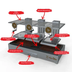Tính năng nổi bật bếp nướng than hoa nhà hàng Gusto Triple Parrilla