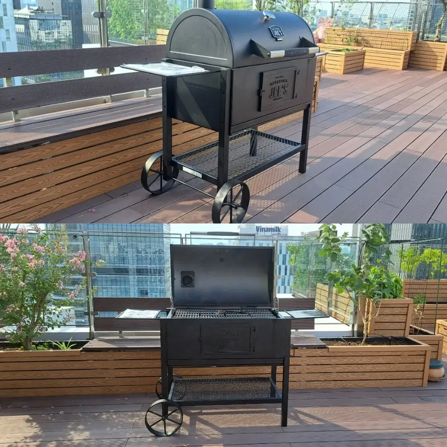 Bếp nướng than Oklahoma Joe's Judge ngoài sân vườn